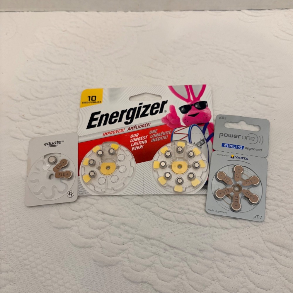 Hearing Aid Battery Lot Energizer Size 10 Power One Equate Size 312 20 Count